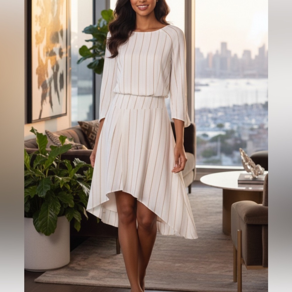 Joie "Gabisa" Striped Asymmetrical Dress